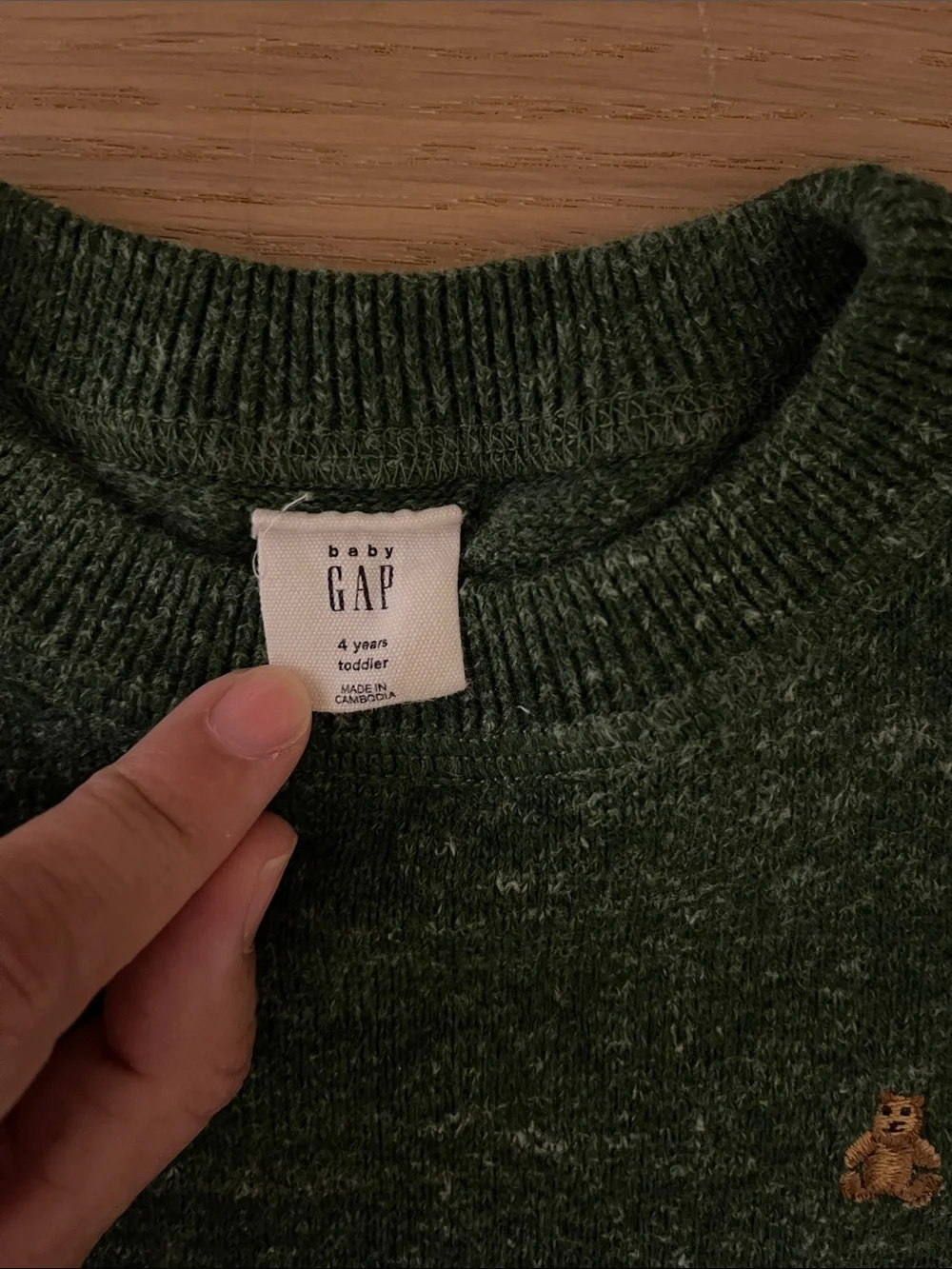 Baby GAP Green Crewneck Sweater 4 yr